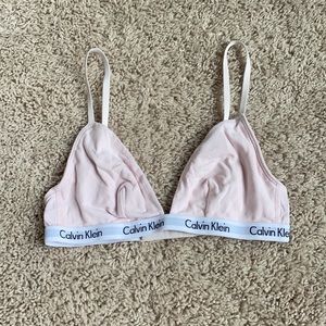 Pink Calvin Klein bra